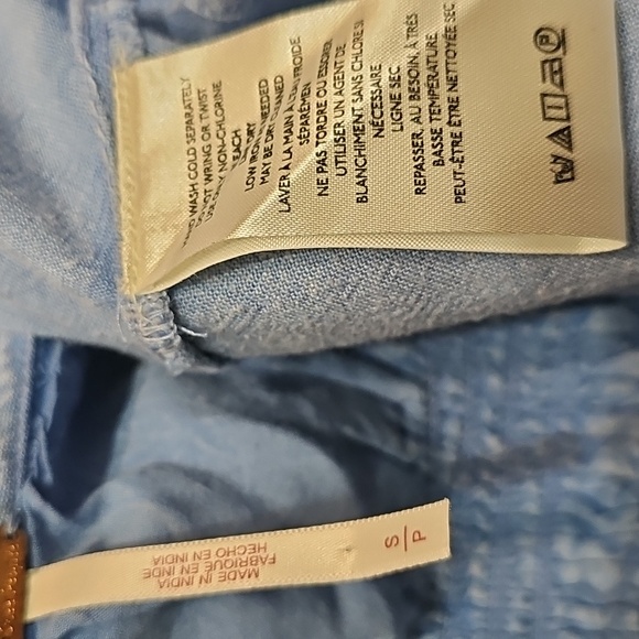 Free People String of Hearts Smocked V-neck Cut-out Button-Down Maxi Dre… - Picture 9 of 14